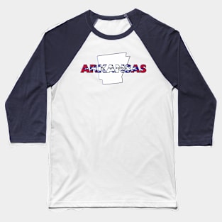 Arkansas Colored State Letters Baseball T-Shirt